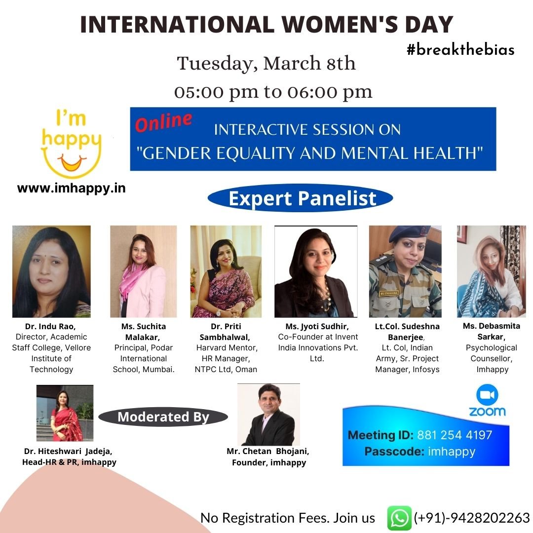 International Women's Day Interactive Session On "Gender Equality and Mental Health