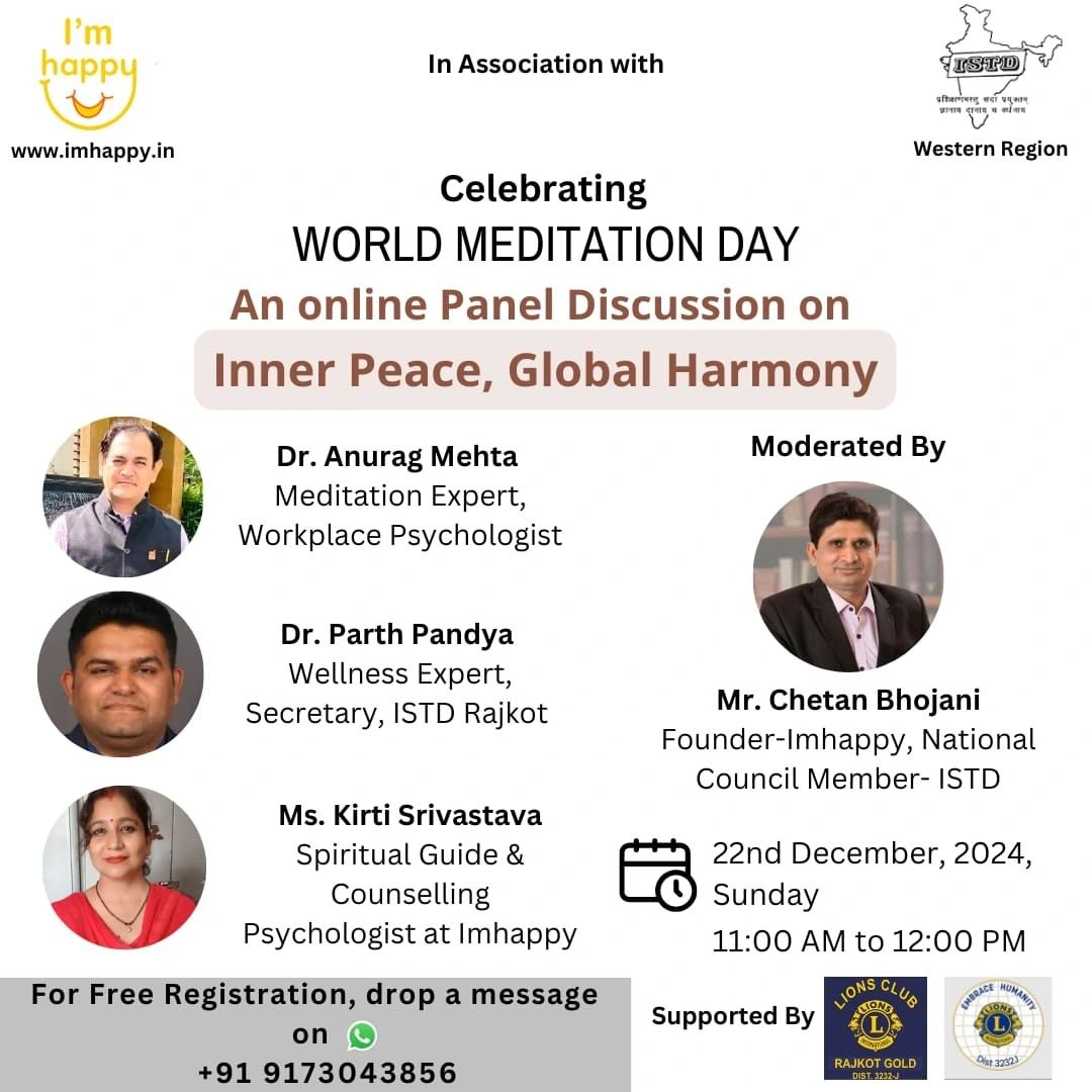 World Meditation Day Discussion on Inner Peace, Global Harmony