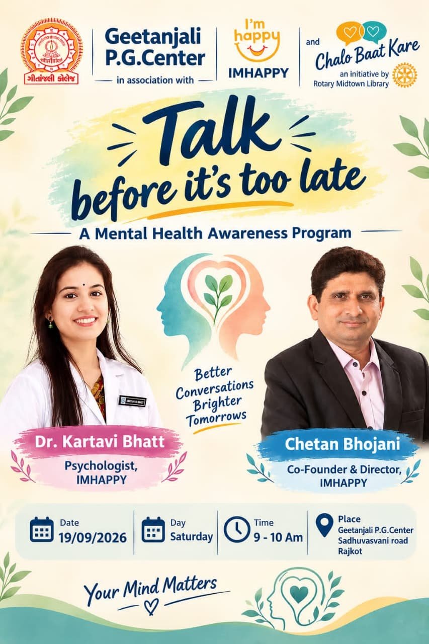 Talk Before It's to late A Mental Health Awareness Program